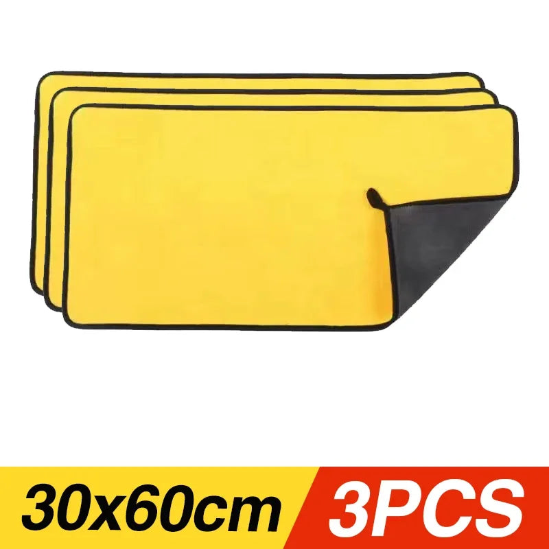 Heavy Duty Microfiber Car Wash Towels | Absorbent Lint Free Cleaning Cloths close-up view