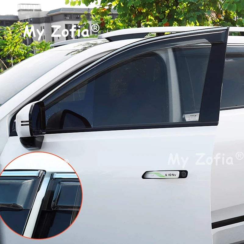 For GAC AION V 2024 2025 2026 Car Side Window Vent Visor | Sun Rain Deflector Guard detail view