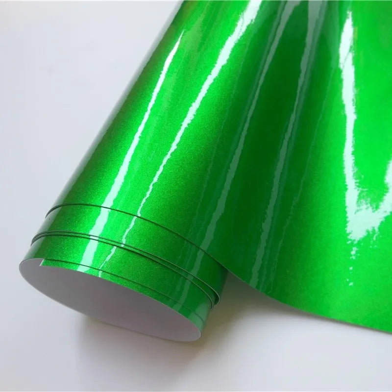 Silver Glossy Candy Metallic Vinyl Wrap Film Wrapping Foil Car Sticker Sheet For Mo additional angle