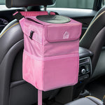 3-in-1 Car Trash Can with Lid & Waterproof Storage Bag detail view