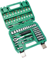 46/53Pcs Socket Wrench Set Auto Repair Mechanics Tools Household Garage Hand Drive Socket Tool Kit Practical Father's Day Gift Hot Christmas Present Professional Repair Tools