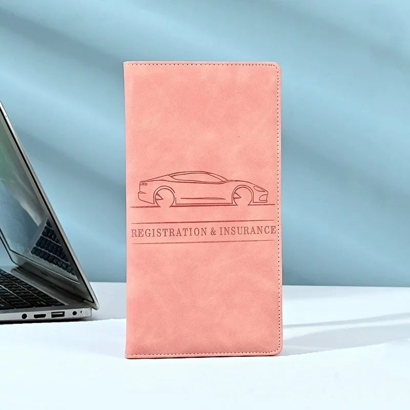 Car Registration & Insurance Card Holder with Magnetic Shut, Vehicle Glove Box Car Organ detail view
