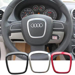 Aluminum Car Steering Wheel Frame Trim Cover For Audi Q5 Q7 A3 S3 8P A4 B6 B7 B8 A5 B8 A6 C7 Protection Cover Sticker