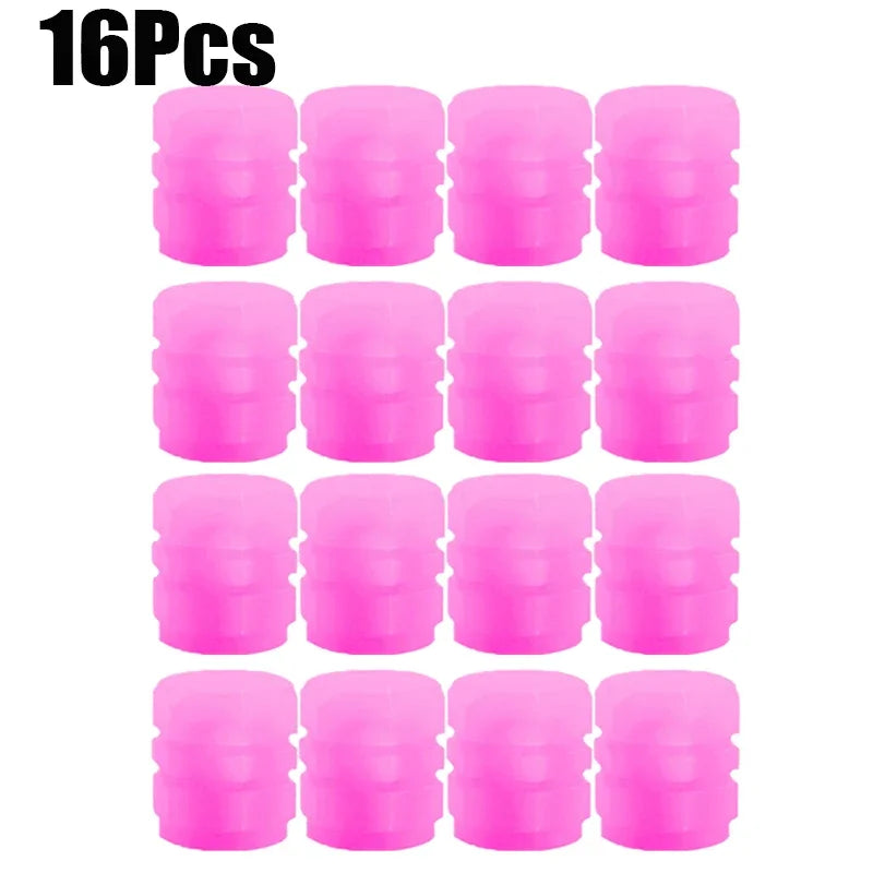 Luminous Valve Caps Fluorescent Night Car Tire Valve Caps Motorcycle Bike Glowing Dec lifestyle view
