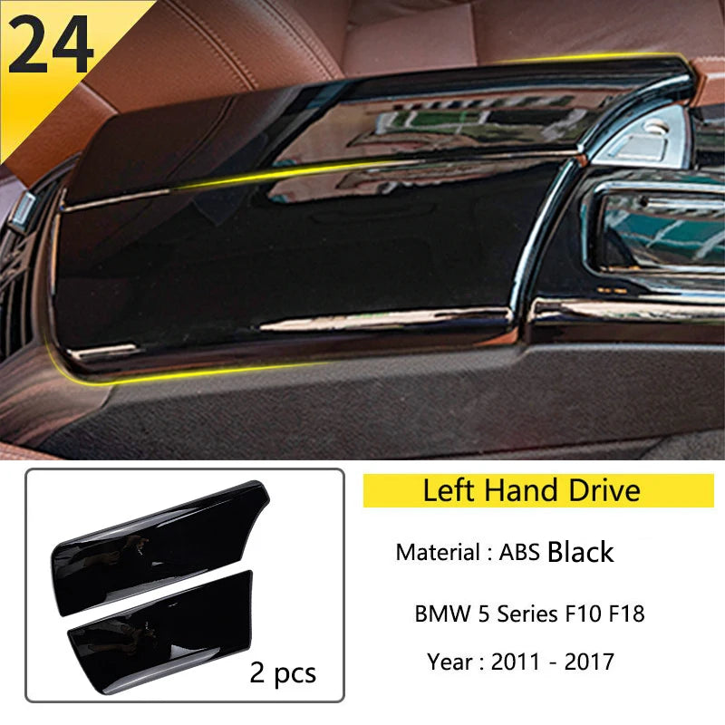 For BMW 5 Series F10 F11 520i Carbon Fiber Central Armrest Box Cover Storage Box Gear Position Panel Decoration Cover Auto Parts