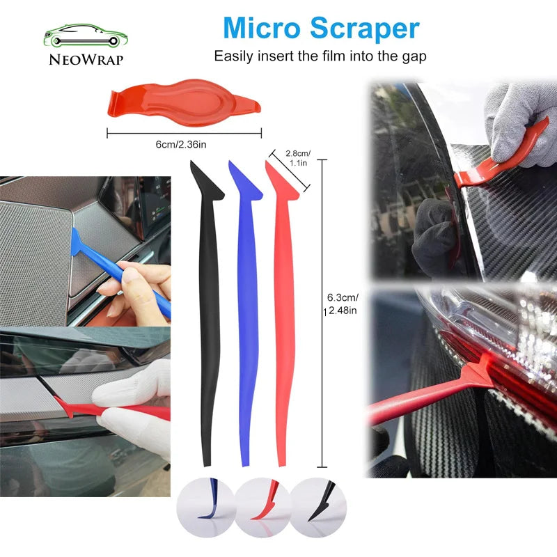 Car Film Wrapping Tool Kit Window Tinting Tools Vinyl Wrap Felt Squeegee Wrap Stick Viny detail view