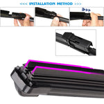 Car Windshield Wiper Blades | Universal Soft Double Layer Rubber Frameless Bracketl additional angle