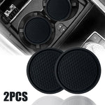 2pcs Black Car Auto Cup Holder Anti Slip Insert Coasters Pads Interior Accessories Un alternate view