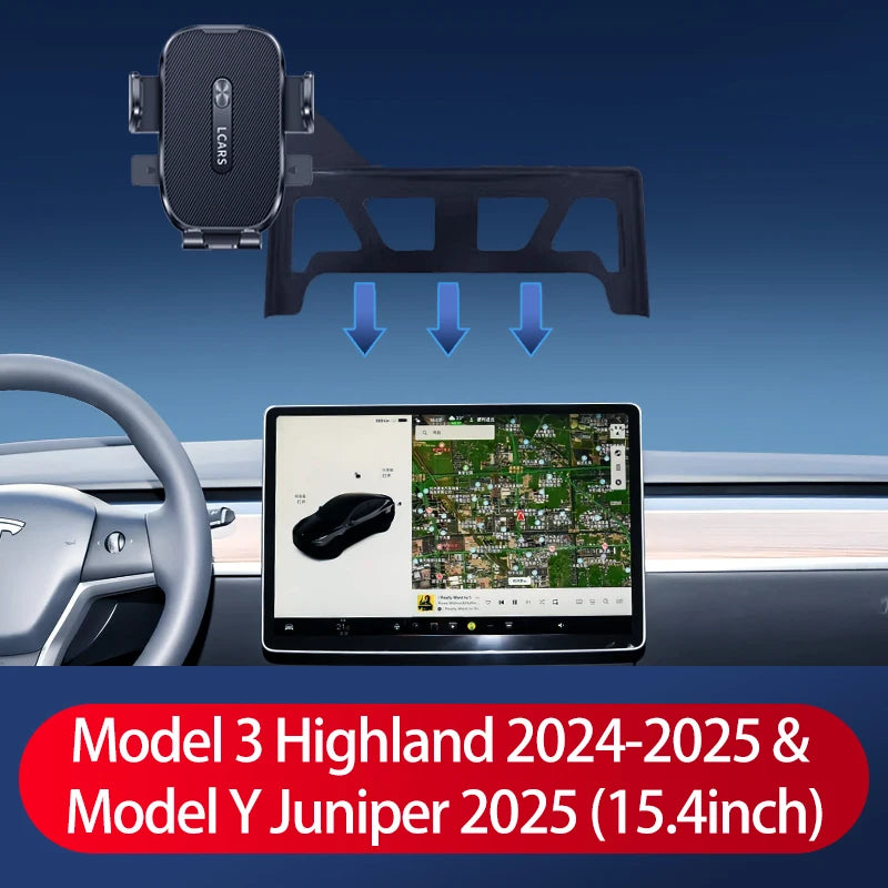 Car Phone Holder Mount For Tesla Model 3/Y/X/S Highland Juniper Screen Display Fix Base Stand Auto Interior Accessory  Dashboard