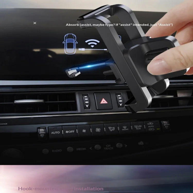 One-Word Clip Car Phone Holder Base with Sliding Air Vent