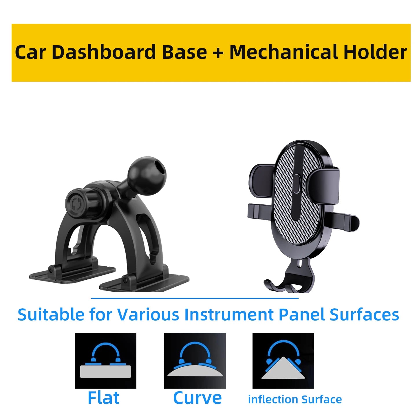 Magnetic Car Phone Holder | Strong Center Console Adhesive Mount for Secure Holding alternate view
