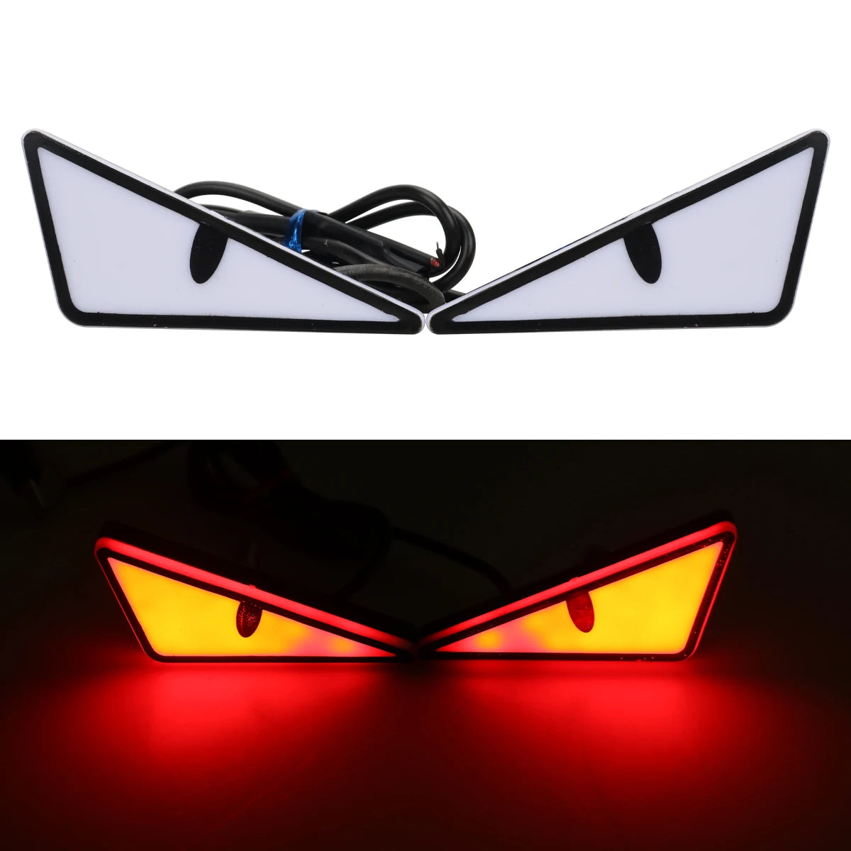 Universal Car LED Devil Eyes Light Demon Eyes Headlight Motorcycle Mini Turn Signal additional angle