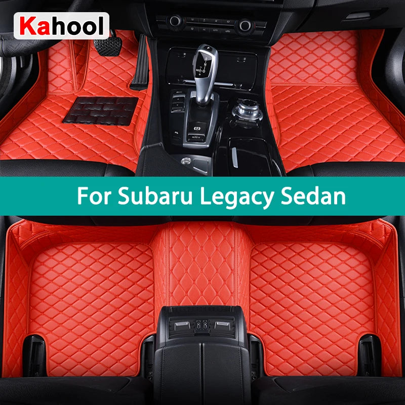 KAHOOL Custom Car Floor Mats For Subaru Legacy Sedan Auto Carpets Foot Coche Accessorie