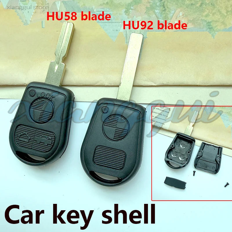 2 3 Buttons HU58 HU92 Blade Car Key Housing Key Case Shell for BMW E31 E32 E34 E36 E38 E39 E46 Z3 Z4