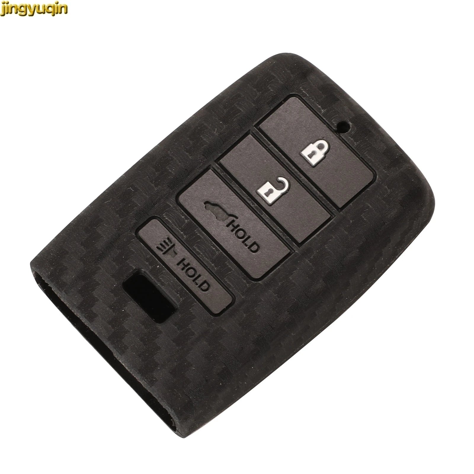 Jingyuqin Remote Car Key Carbon Fiber Silicone Case Cover For Honda Mugen Acura ILX MDX RDX ZDX TL RL TSX NSX 4 Buttons