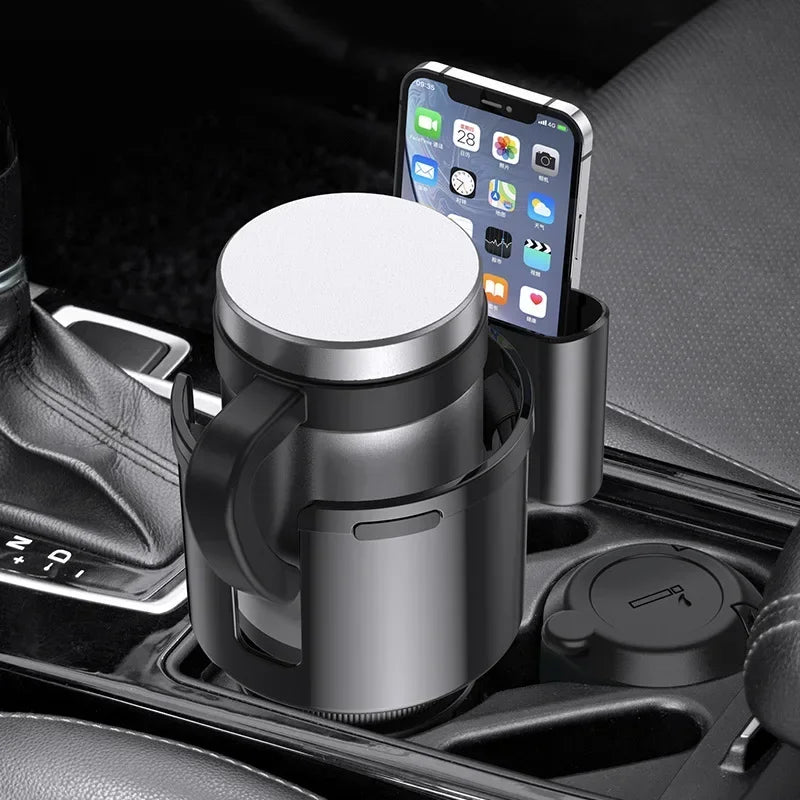 Car Cup Holder Expander With Phone Holder