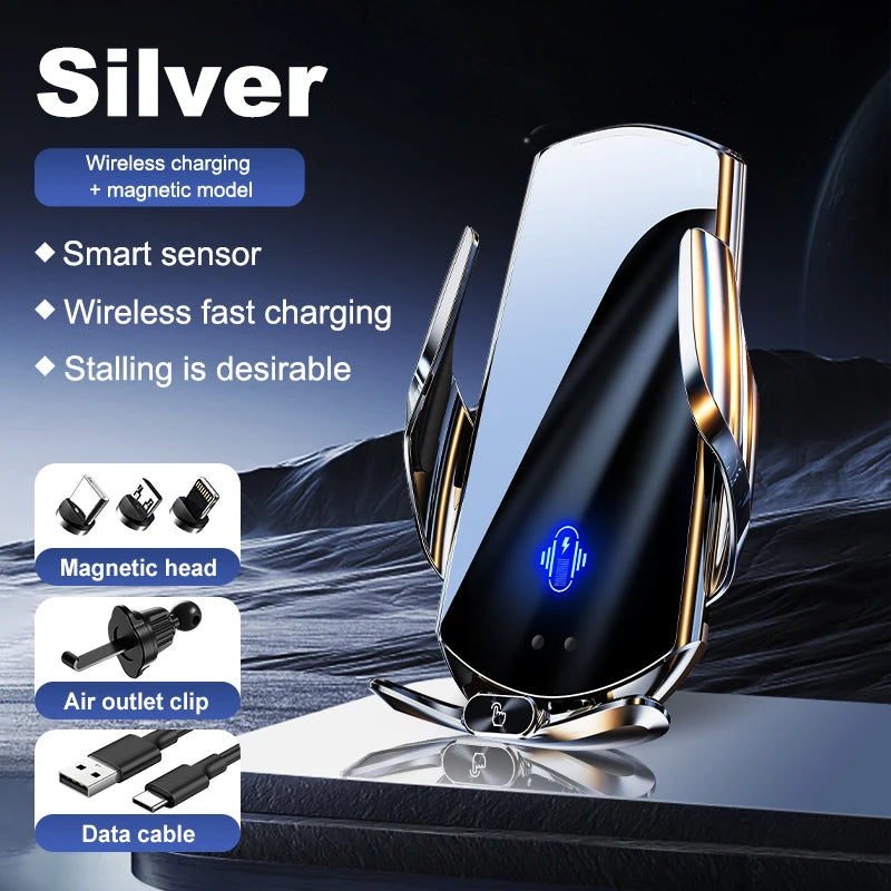 Wireless Car Charger Mount with Auto Quick Release | Vent Installation Phone Holder detail view