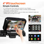 XUOIB I9pro 4CH Dash Cam 4K Front 360° Car Camera 4" Touch Screen WiFi GPS Night Vision DVR Support 24H Parking Monitor&256Gmax