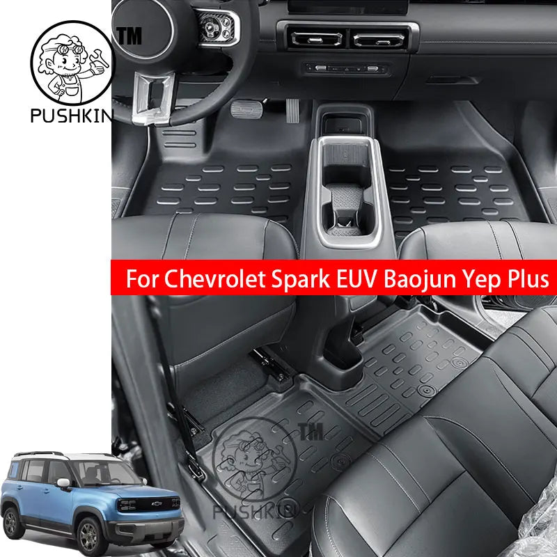 Car Floor Mats  For Chevrolet Spark EUV Baojun Yep Plus 2025 2026 Trunk Mats Customized Cargo Liner Protector Waterproof Non-sli