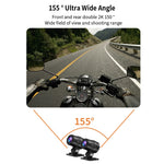 UHD 2K Motorcycle Camera Recorder | WiFi Dual 1440P DVR with 24H Parking Monitor alternate view