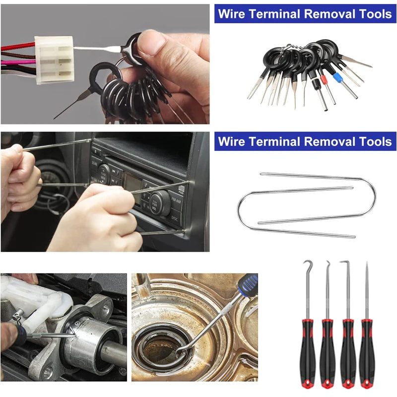 New Car Plastic Trim Removal Tool Auto Trim Removal Set Auto Interior Disassembly Kit close-up view