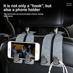 Suede Metal Car Headrest Organizer Hook 20 KG