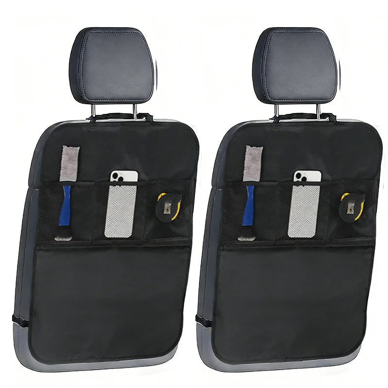 Car Seat Back Anti-Kick Pad with Storage Pocket, Universal Auto Seat Back Cover Prote lifestyle view
