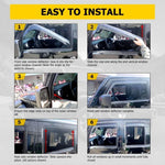 4Pcs Side Window Deflectors Rain Guards for Jeep Wrangler JL 2018-2023 | In-Channel additional angle