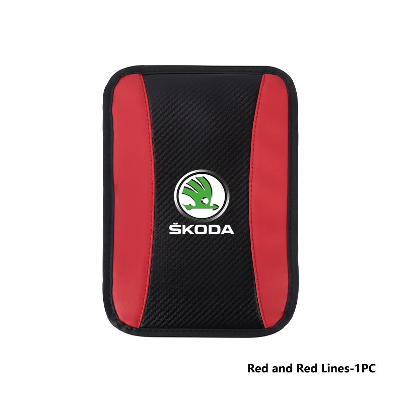 For Skoda Car Armrest Mat Center Console Arm Rest Protection Cushion Kamiq Karoq Octavia 2 3 Rapid Scala Kami Fabia VII VRS