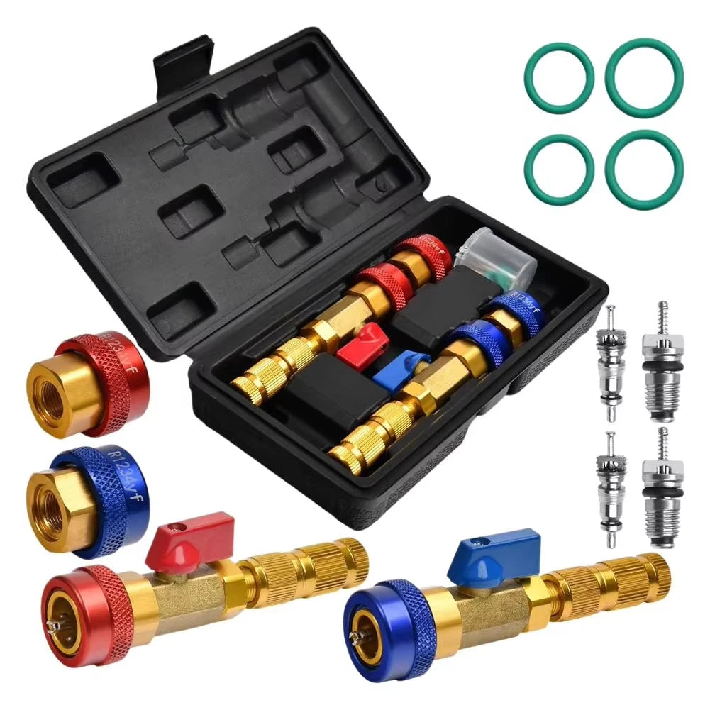 R134A Auto Air Conditioner Refrigerant-Free Valve Core Removal, Installer, Air Conditioner High and Low Pressure Spool Tool