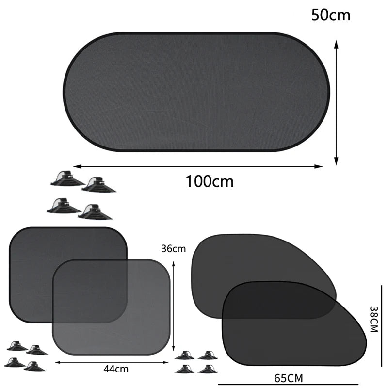 Foldable Mesh Car Sunshade | 1-5 Pcs