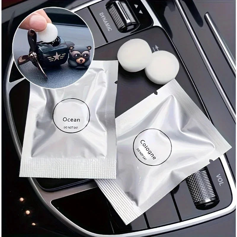 New Car Air Freshener Replacement Tablet Flavor Supplement Solid Fragrance Scent Pads Perfume Refill for Air Vent Diffuser