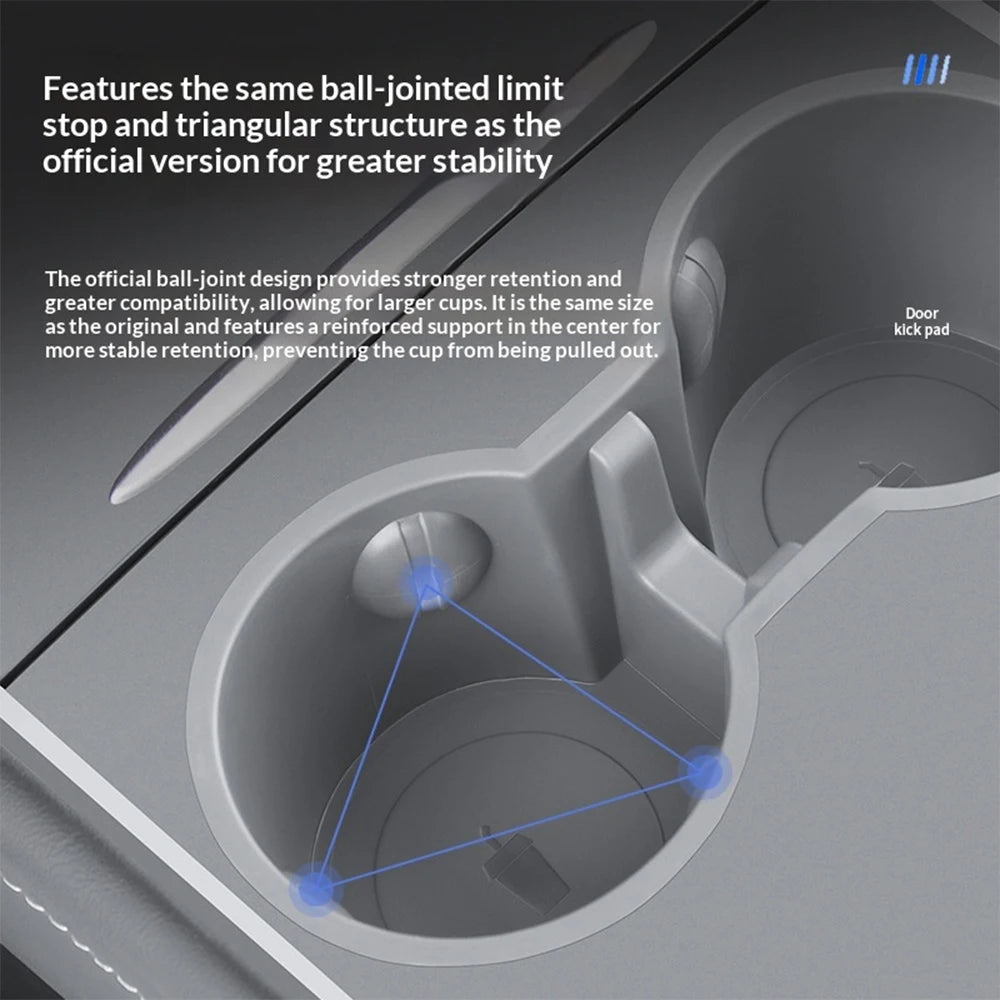 Center Console Cup Holder Insert for Tesla Model 3 2021‑2023 / Model Y 2021‑2024 / additional angle
