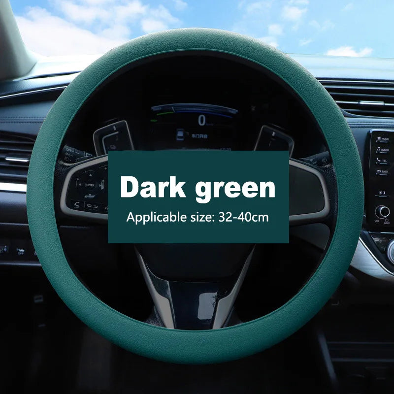 Non-Slip Silicone Steering Wheel Cover 38cm lifestyle view