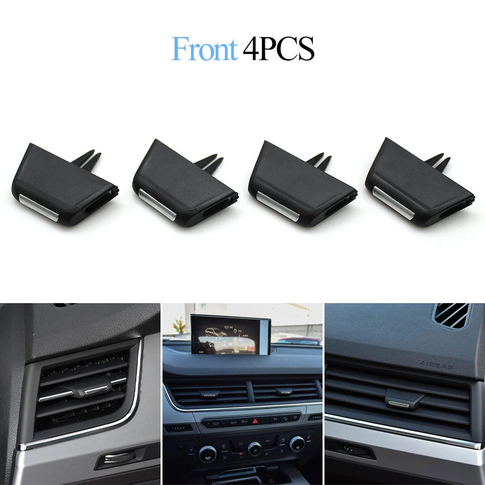 For Audi Q7 Car Dashboard Front Left Right Middle Air Conditioner AC Vent Grille Outlet Slider Tab Clip Repair Kit 2016-2019