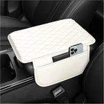 Upgraded Microfiber Leather Car Center Console Armrest Cover Cushion | with 2 Storage Bags | Universal for Most Cars