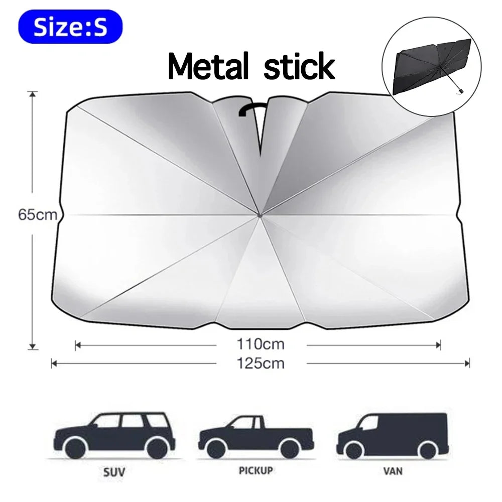 2025 Car Windshield Sun Shade Foldable Umbrella Front Window Cover