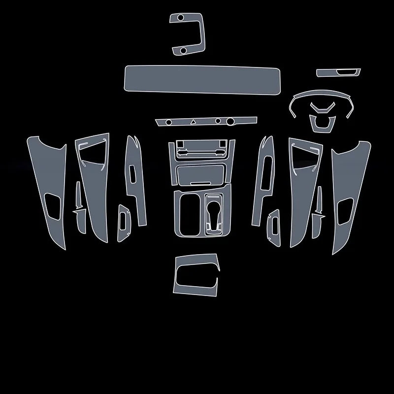 Kia Carnival 2021-2024 Dashboard and Navigation Screen Protection Film | Transparen additional angle