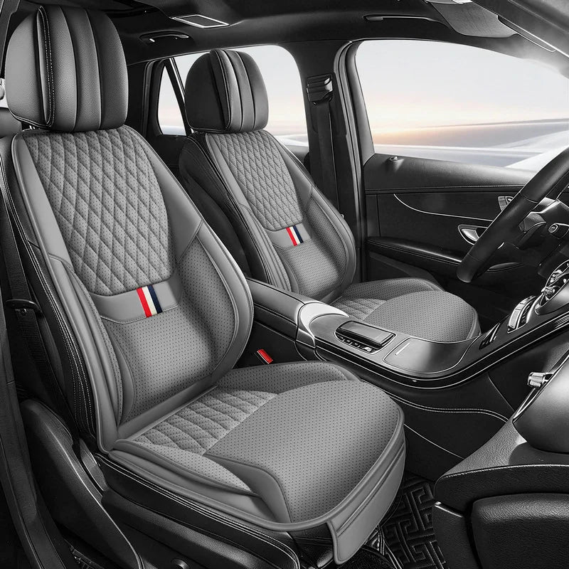Universal Ergonomic Car Seat Cover Built-in 6cm Lumbar Support and Leg Bolster Breathable SUV Sedan