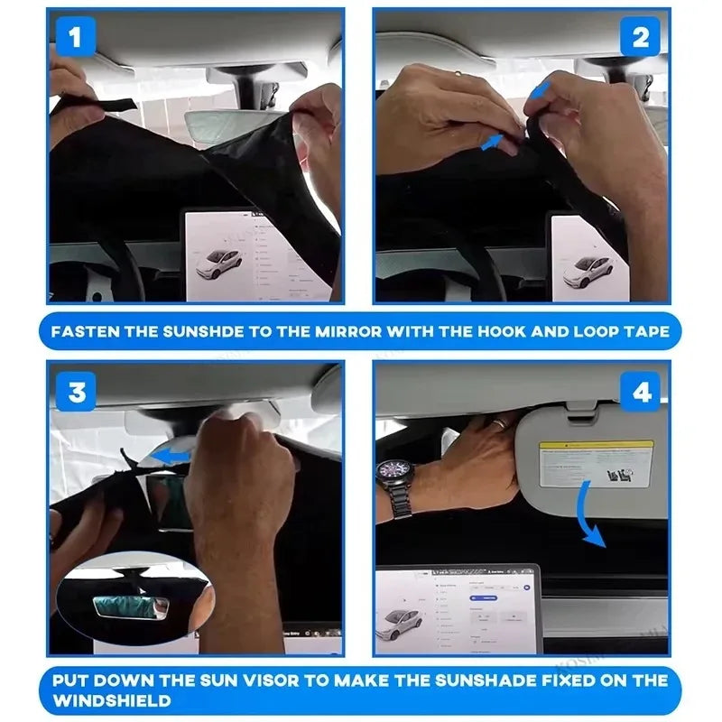 Auto Folding Sun Shade | Car Windshield Sunshade Cover lifestyle view