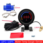 52mm Water Temperature Gauge with Sensor | Digital LCD Water Temp Meter for 12V 24V Ca close-up view