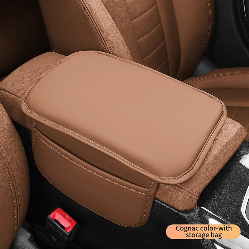 Car Arm Rest Box Expander Cushion Thicken Luxury Center Console Storage Bag Protect Cover Memory Foam Armrest Pad Accessories