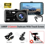 4-Inch Touch Screen Dual-Lens Car DVR | 1080P Dash Cam with Parking Monitor alternate view