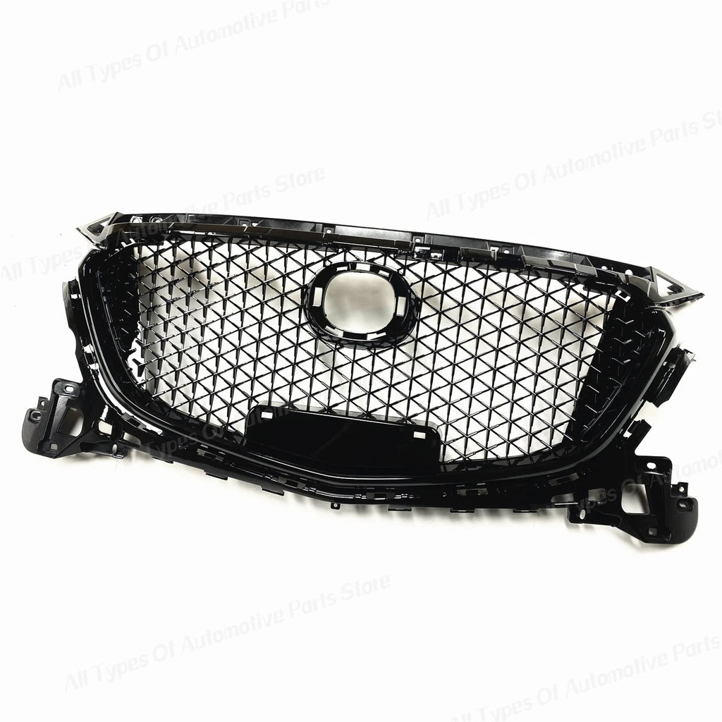 For Mazda 3 Axela 2017-2019 Honeycomb Style Front Bumper Grille Upper Racing Air Intake Grills Radiator Mesh Grid Body Kit Guard