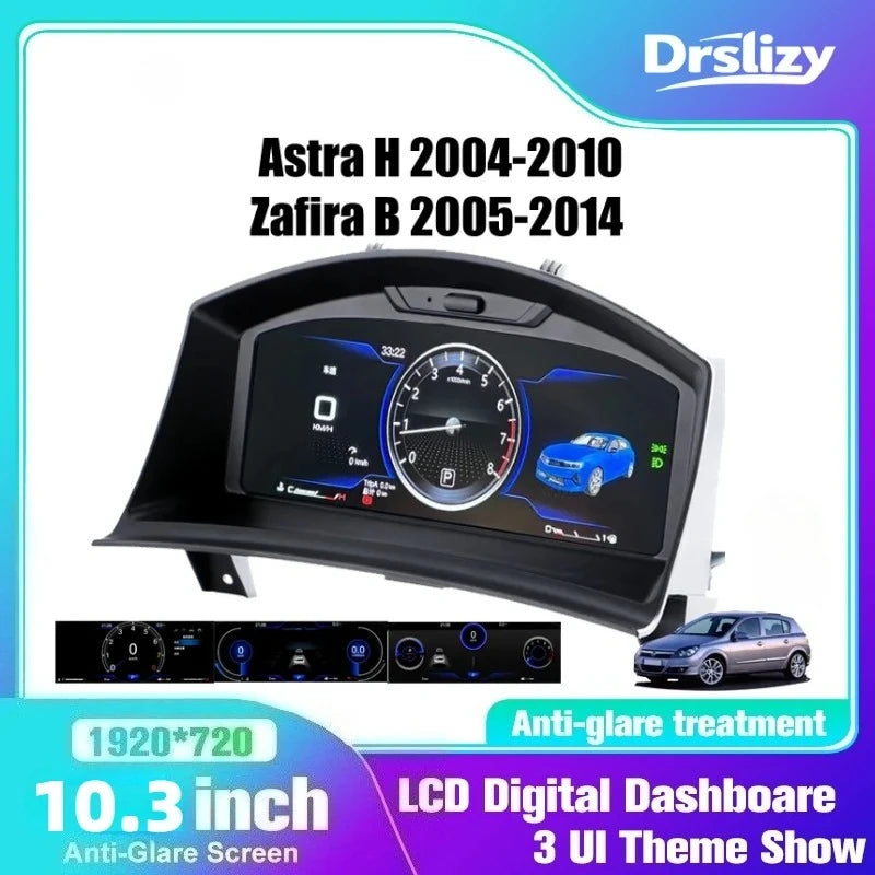 Digital Cluster Dashboard for Opel Astra H 2004-2010 Zafira B 2005-2014 | 12.3 Inch Digi detail view