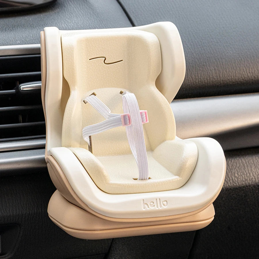 Car Safety Seat Cartoon Chair Model Car Doll Decorative Item Car Interior Accessories Storage Gift