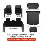 YZ for Tesla Model Y Juniper 2026 Floor Mats | All-Weather Protection Set with Door additional angle