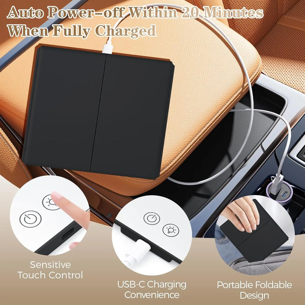 Car Makeup Mirror with 3 Way Lights, Sun Visor Vanity Mirrors For Truck, Car Accessories for Women, Espejo Para Carro Fits Gift