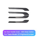 Tesla Model 3 Highland Model Y Juniper Door Handle Cover | ABS Carbon Fiber 4Pcs Set alternate view