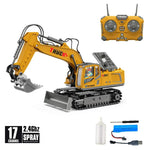1/18 RC Alloy Spray Excavator Truck Engineering Vehicle Sound Lights detail view